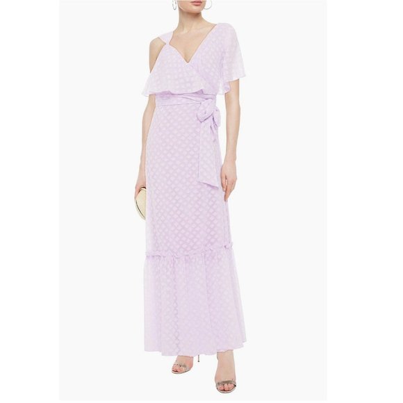 NWT Diane von Furstenberg DVF Ruffled Maxi Wrap Dress - Picture 1 of 11